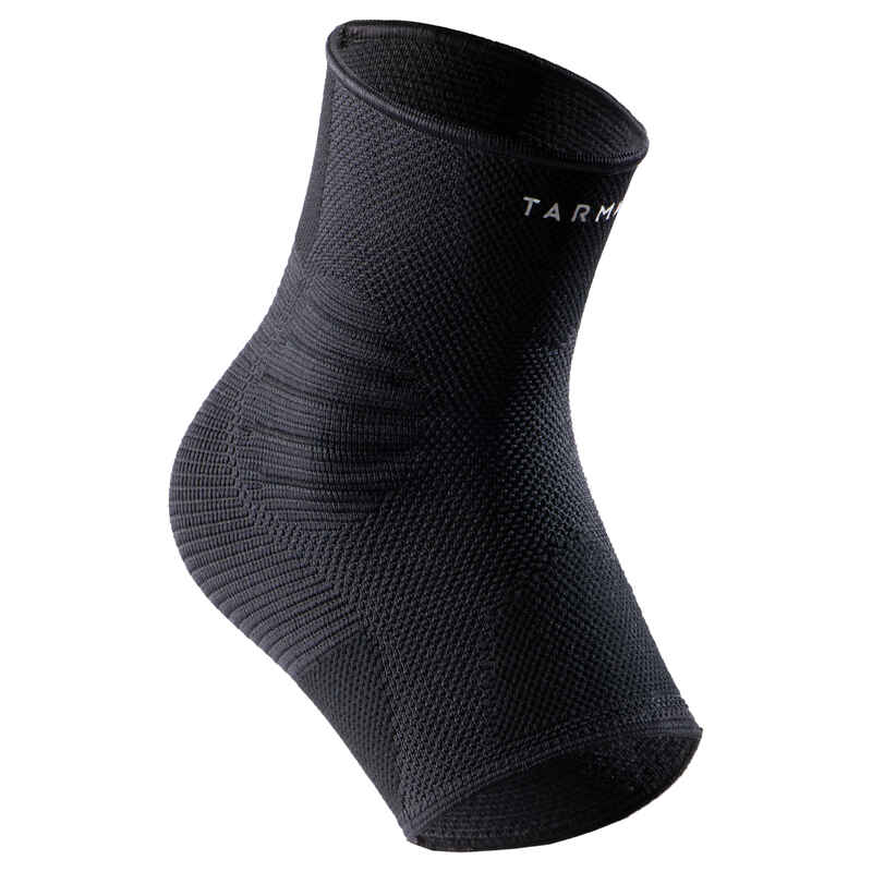 Men's/Women's Left/Right Compression Ankle Support Soft 500 - Black