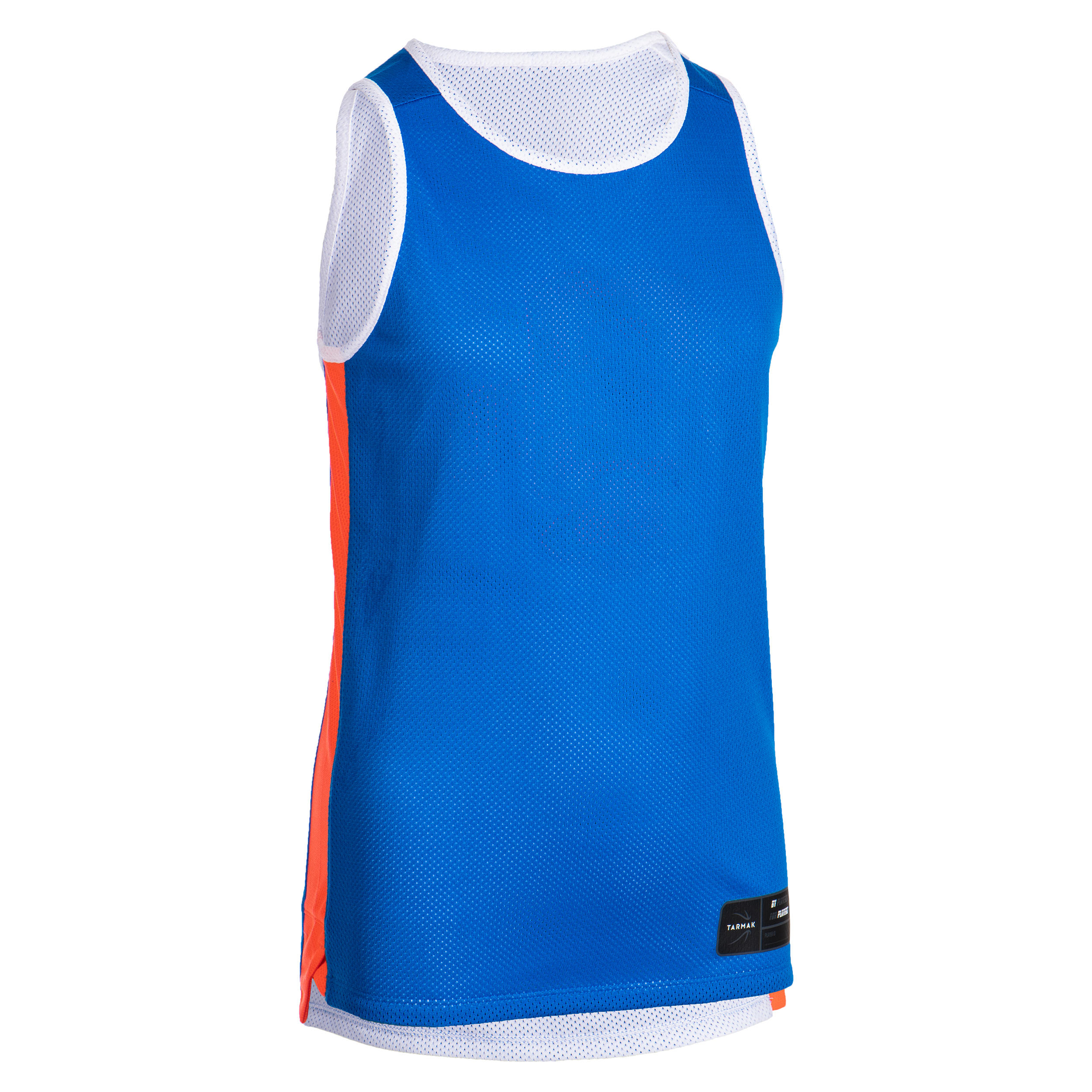 T500R Boys'/Girls' Intermediate Basketball Reversible Jersey - Blue/White 3/15