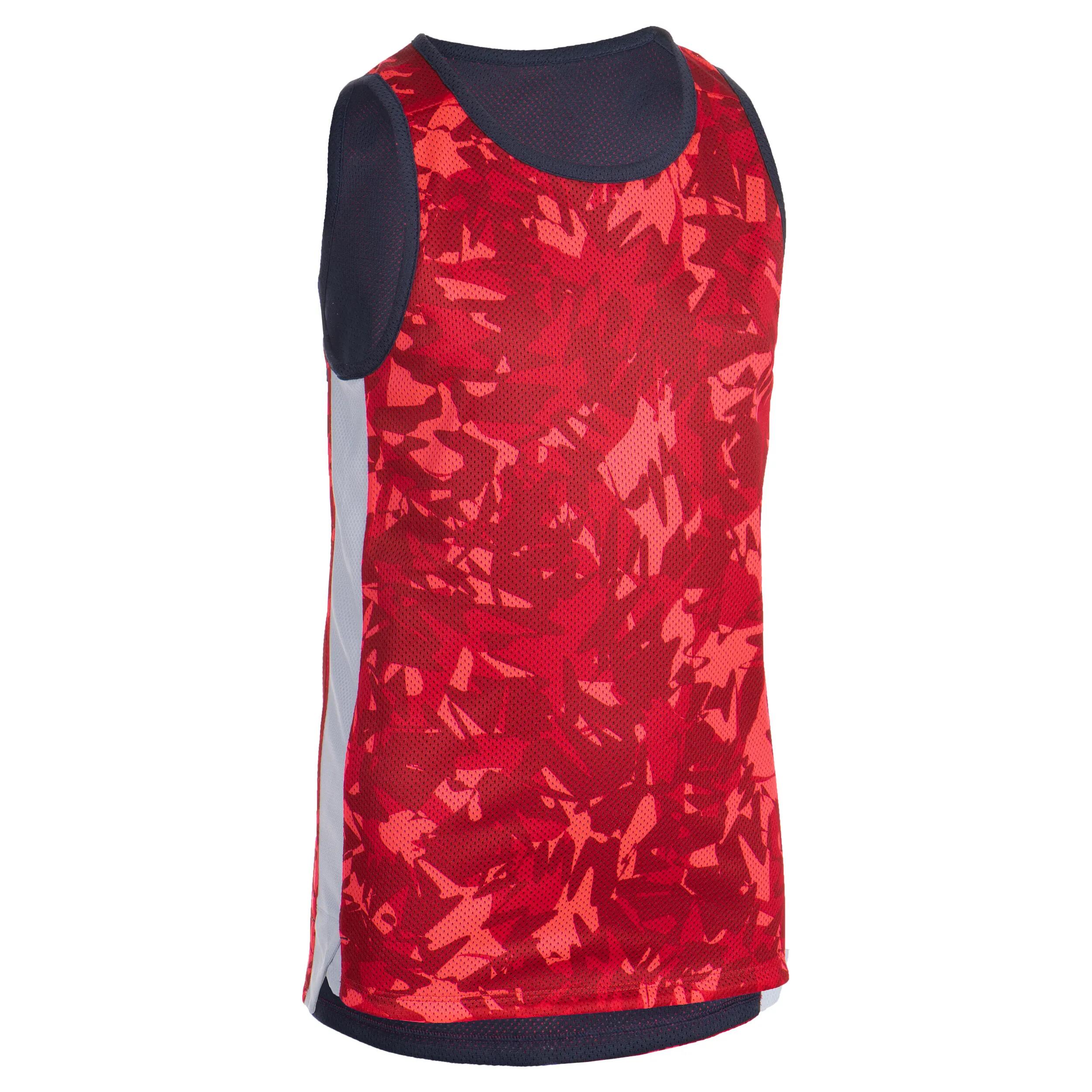 T500R Boys'/Girls' Intermediate Basketball Reversible Jersey - Pink/Navy BBL 3/11