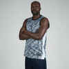 Men's Reversible Sleeveless Basketball Jersey T500R - Blue/Grey