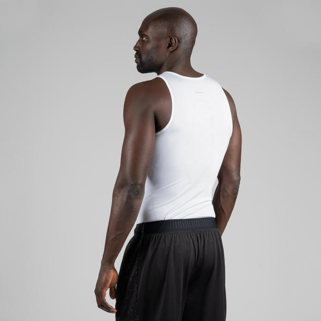 Men's Basketball Base Layer Tank Top UT500 White