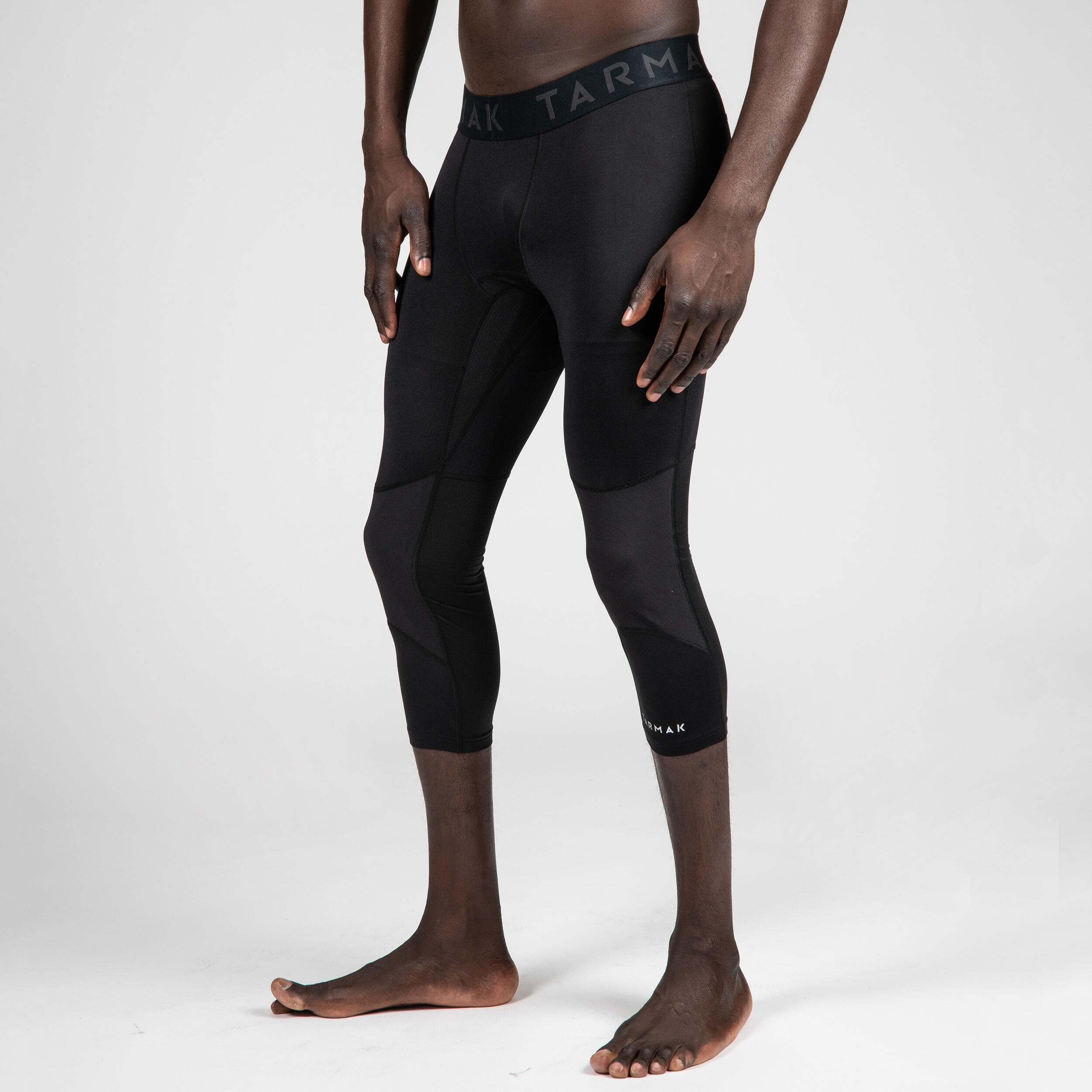 Pantalón de licra Baloncesto 3/4 Hombre Negro - Decathlon