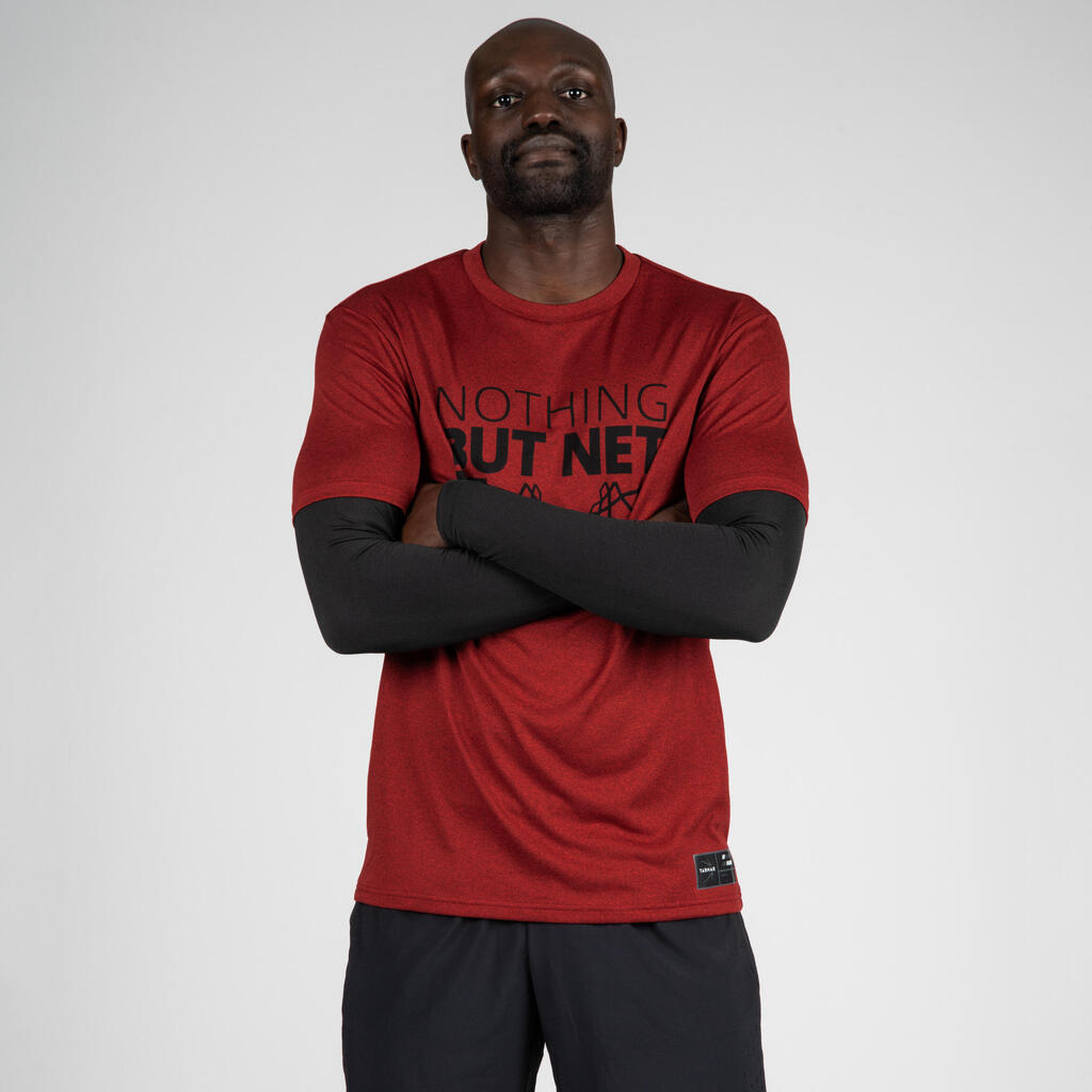 Men's Long-Sleeved Basketball Jersey 900 - Red/Nothing But Net