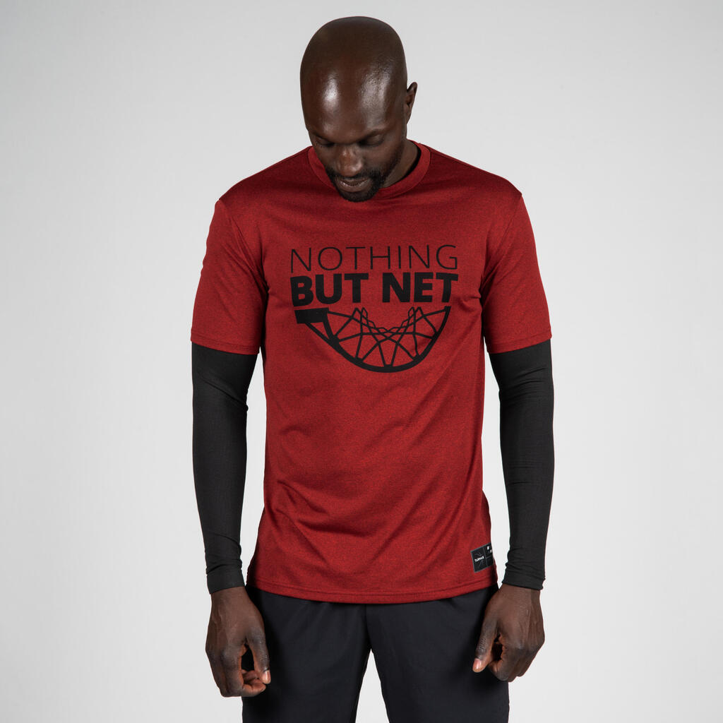 Men's Long-Sleeved Basketball Jersey 900 - Red/Nothing But Net