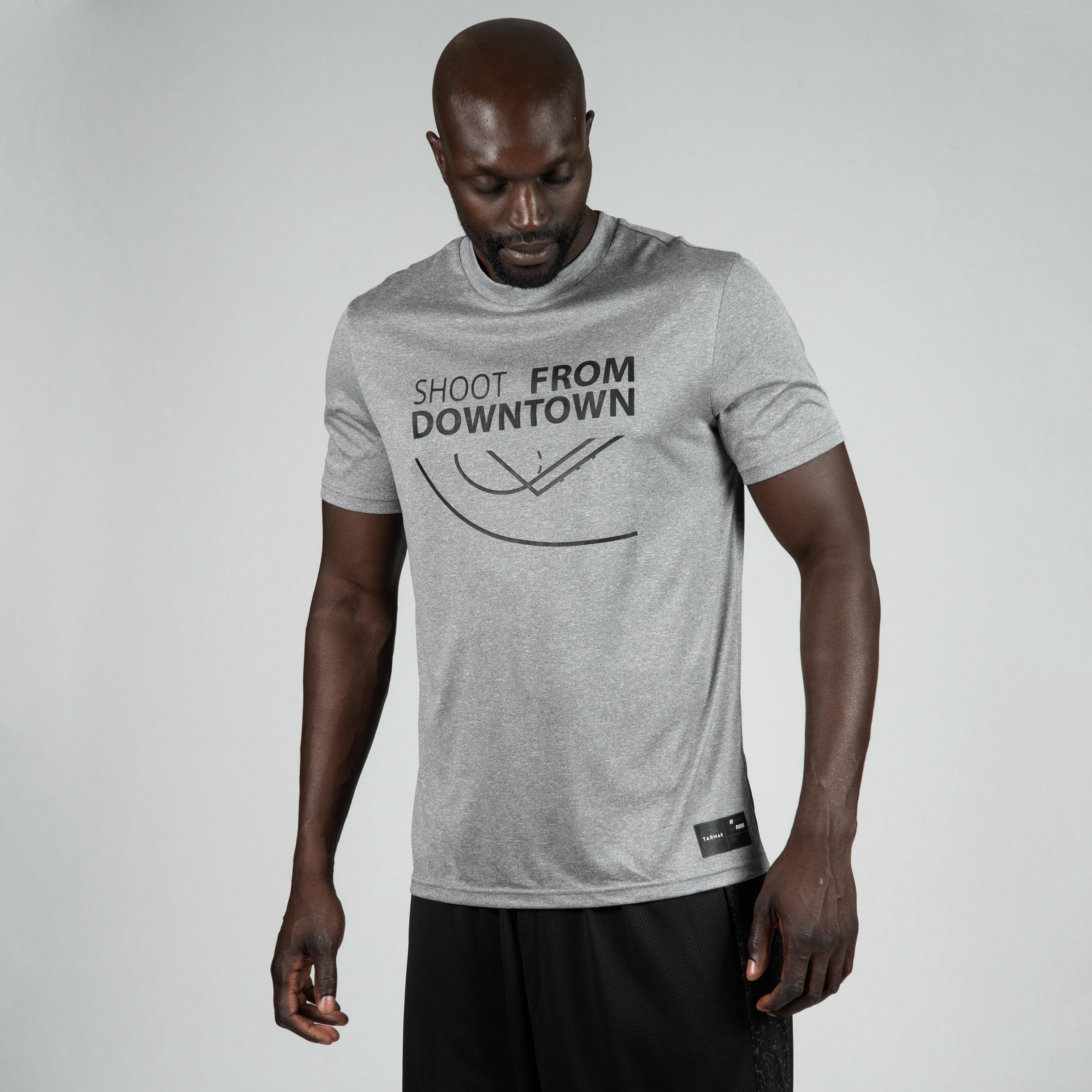 Men's Basketball T-Shirt / Jersey TS500 - Grey Shoot From Downtown 2/9