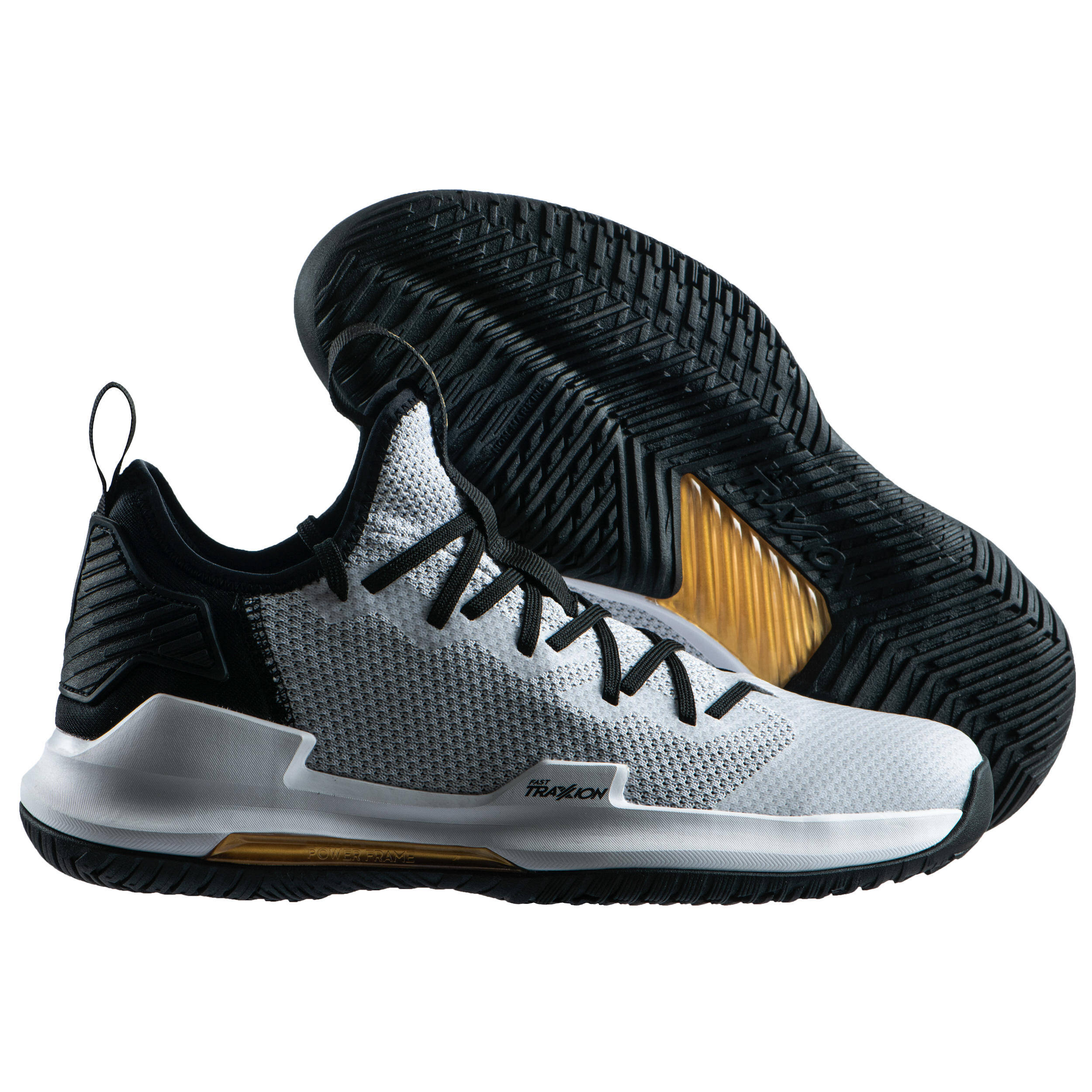Adult Basketball Shoes Low Ankle Fast 500 Grey -  1