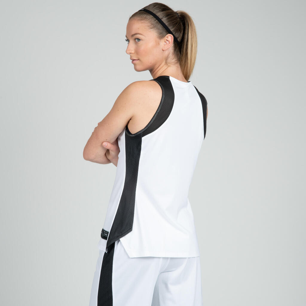 T500 Women's Basketball Jersey - White/Black