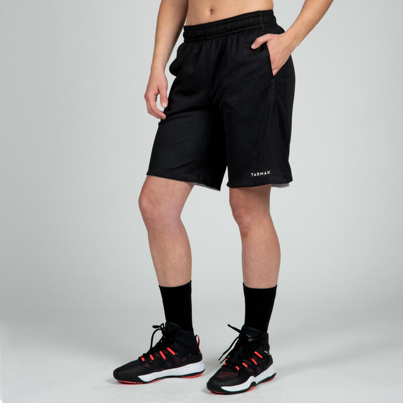 Pantalón Baloncesto Tarmak SH500 reversible mujer negro gris