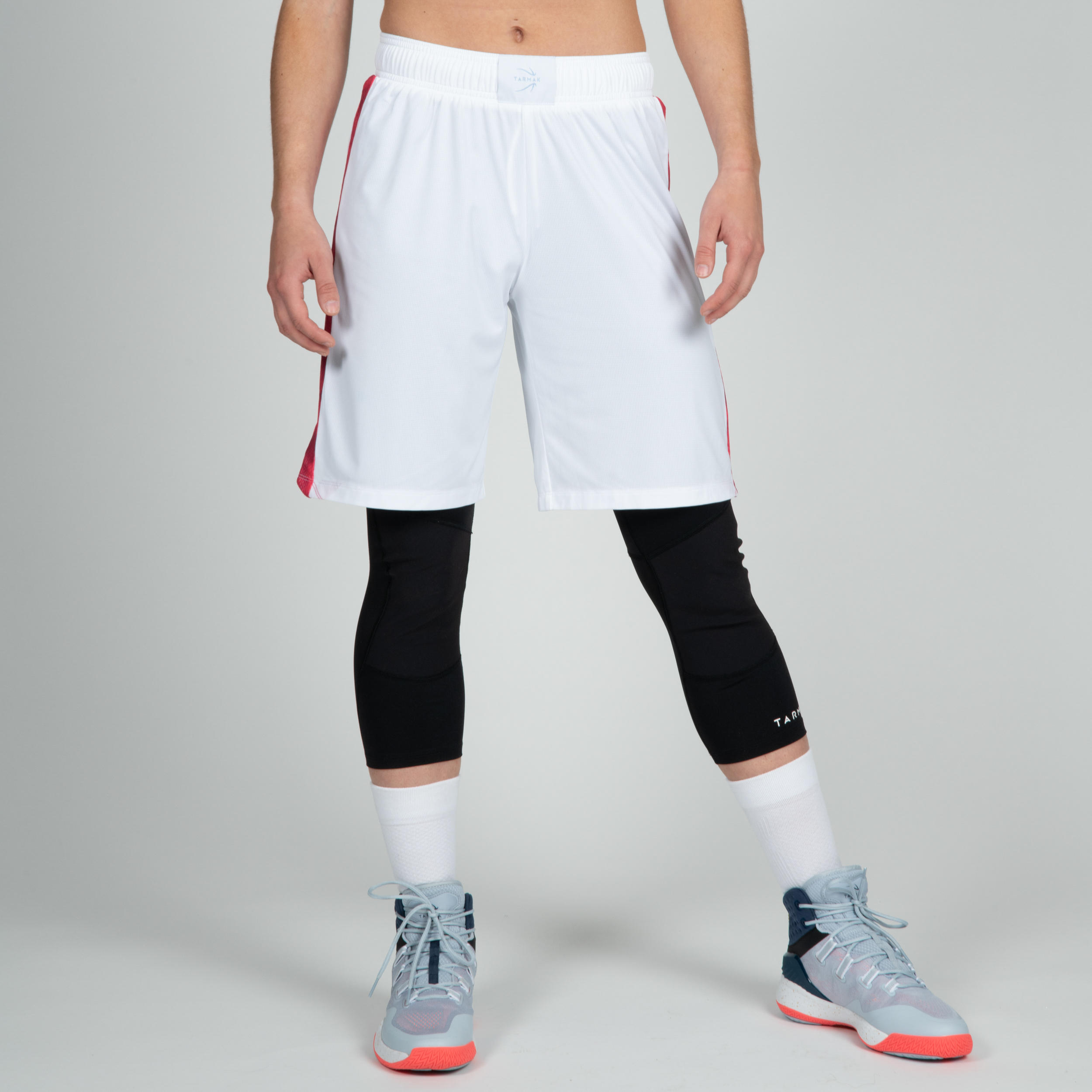 SH500 Women's Basketball Shorts - White/Pink 2/15