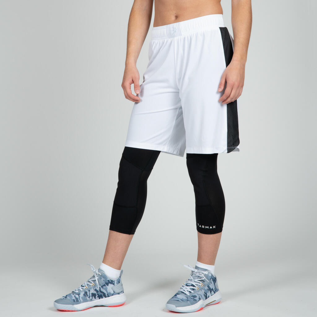 Basketballshorts SH500 Damen dunkelblau/hellblau