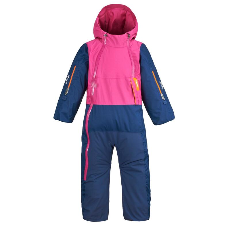 Mono de esquí bebé cálido e impermeable - XWARM PULL'N FIT rosa y azul 