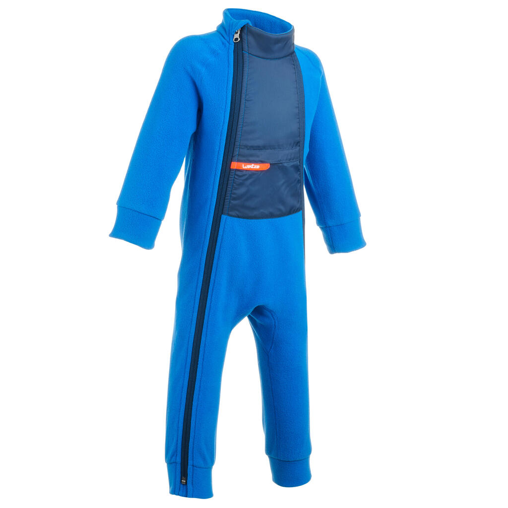 Baby ski/sledge fleece suit midwarm - blue