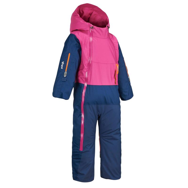 Fato de Ski quente e impermeável - XWARM PULL'N FIT Bebé Rosa e Azul