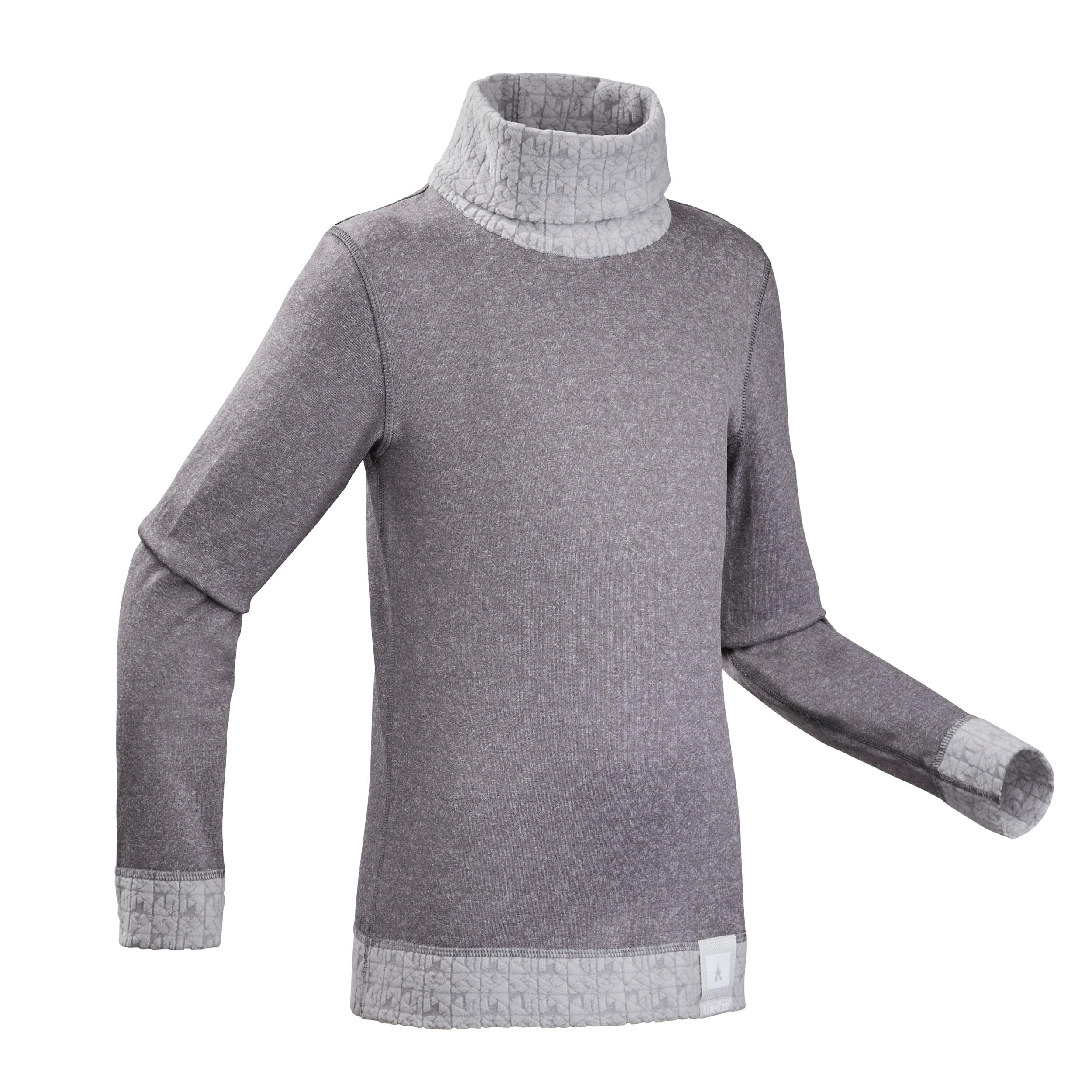 Kids' Base Layer Ski Top 2WARM - grey