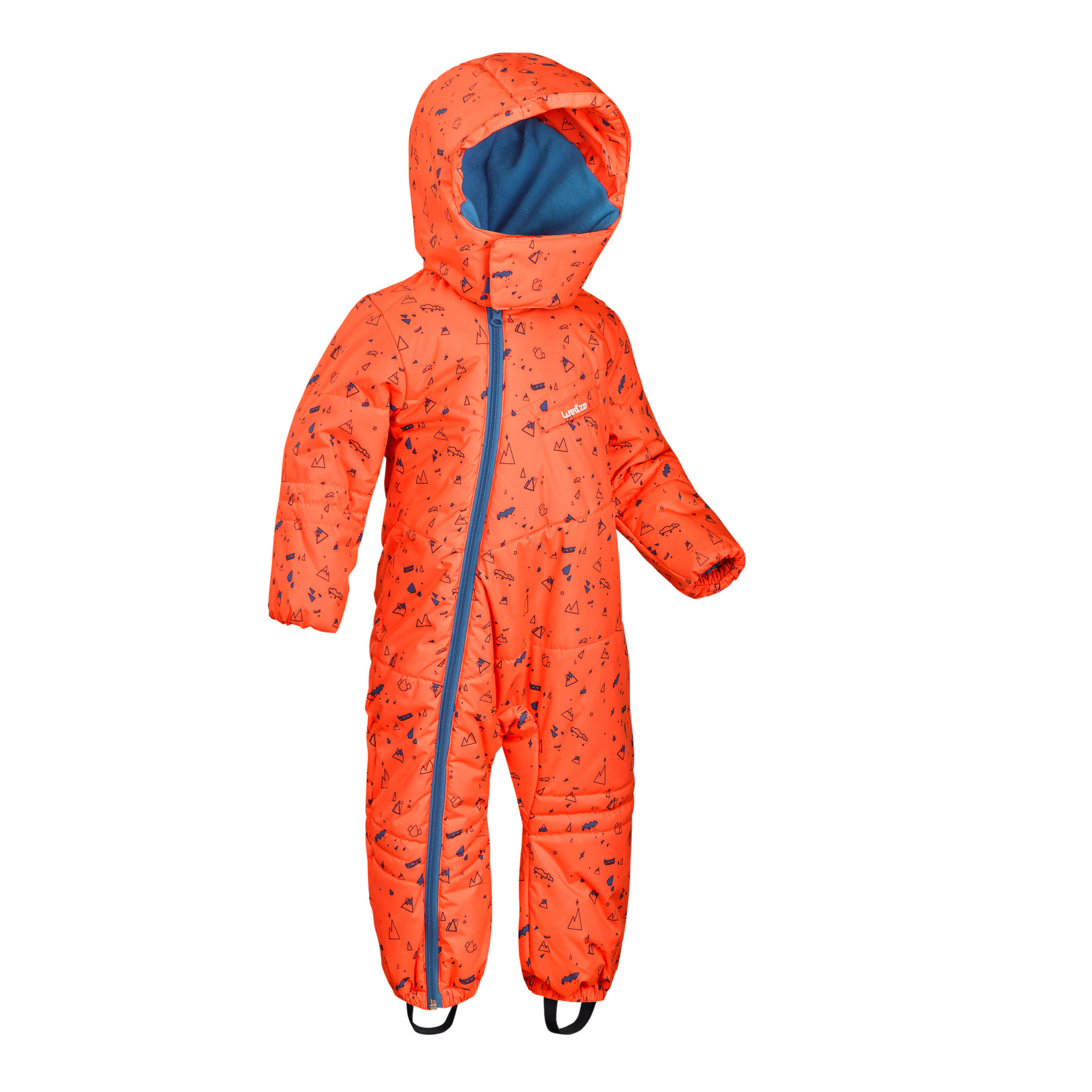 Babies' Skiing/Sledging Ski Suit Warm - Orange and Blue Print 2/9