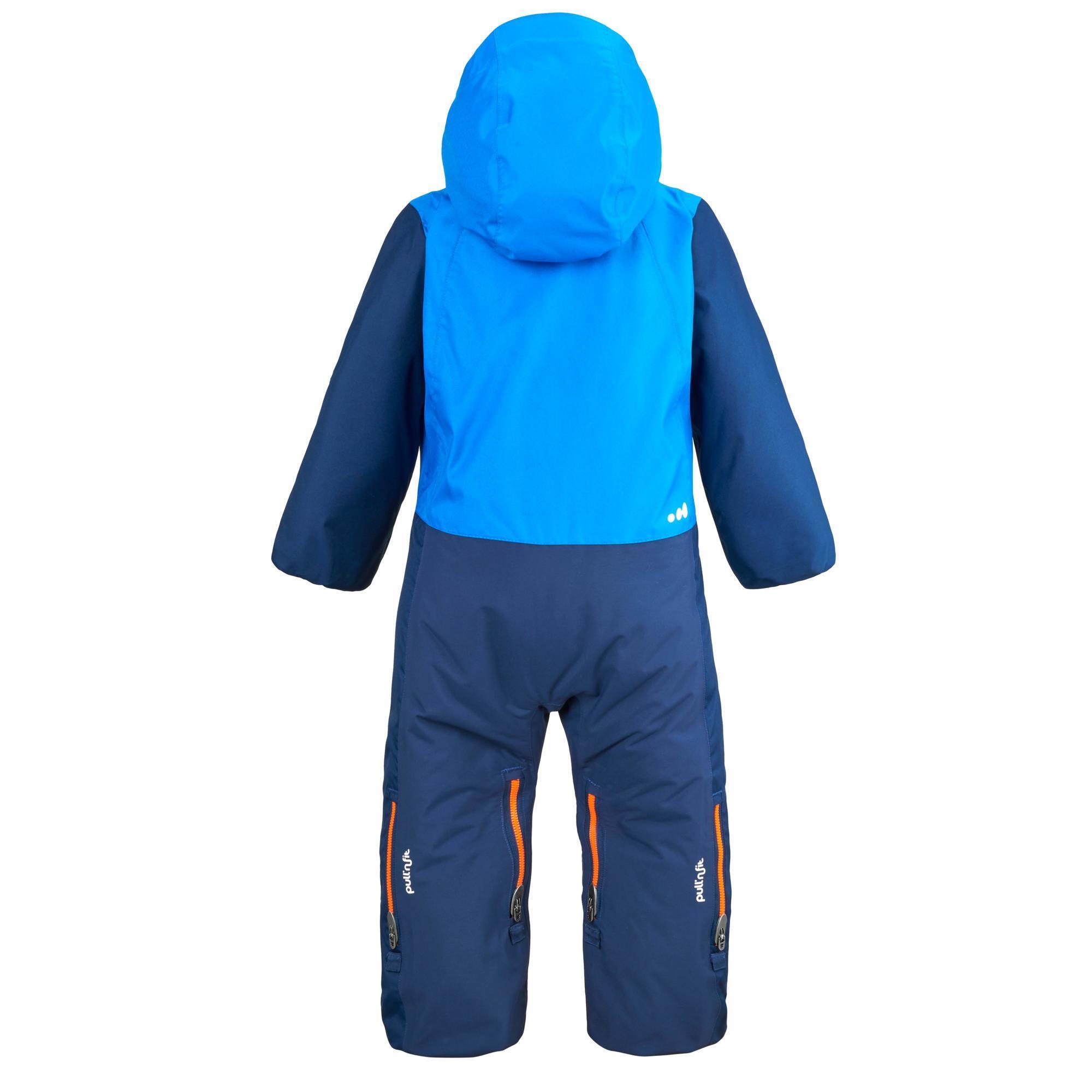 Combinaison ski bébé chaude et imperméable - XWARM PULL'N FIT bleue 4/10