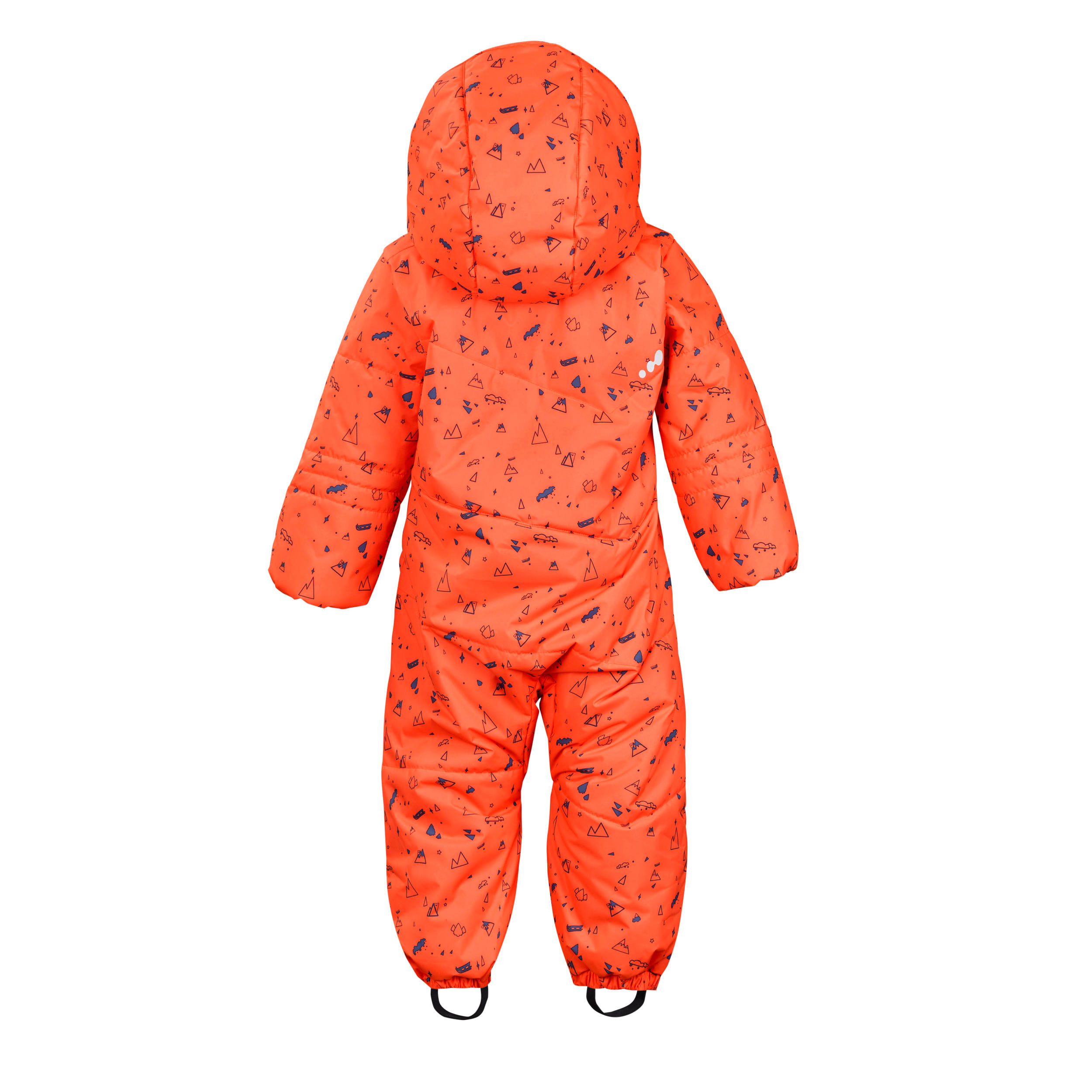 Babies' Skiing/Sledging Ski Suit Warm - Orange and Blue Print 3/9