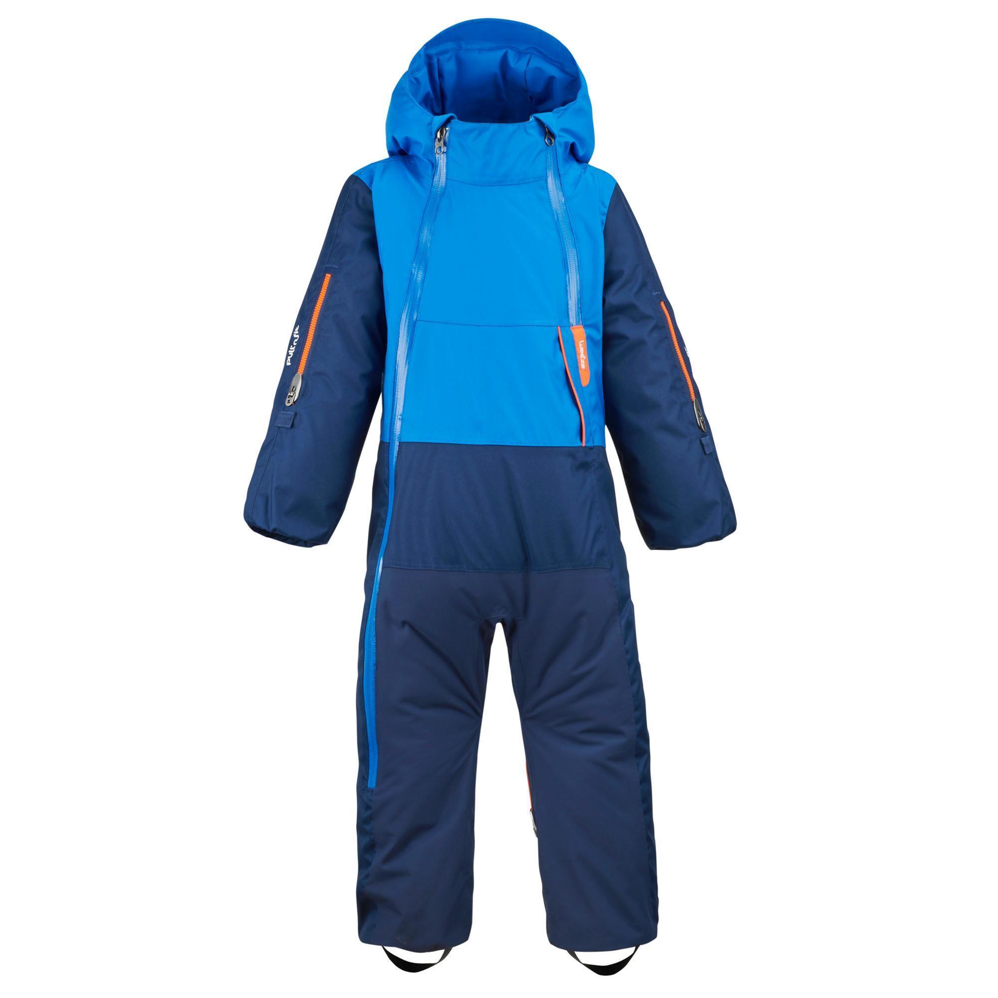 Combinaison ski bébé chaude et imperméable - XWARM PULL'N FIT bleue 3/10