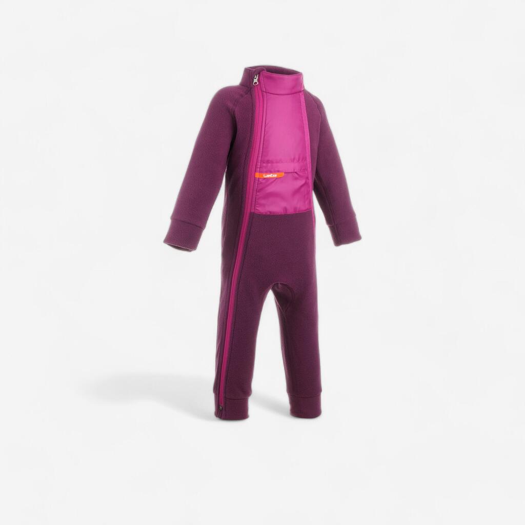 Baby ski/sledge fleece suit midwarm - pink