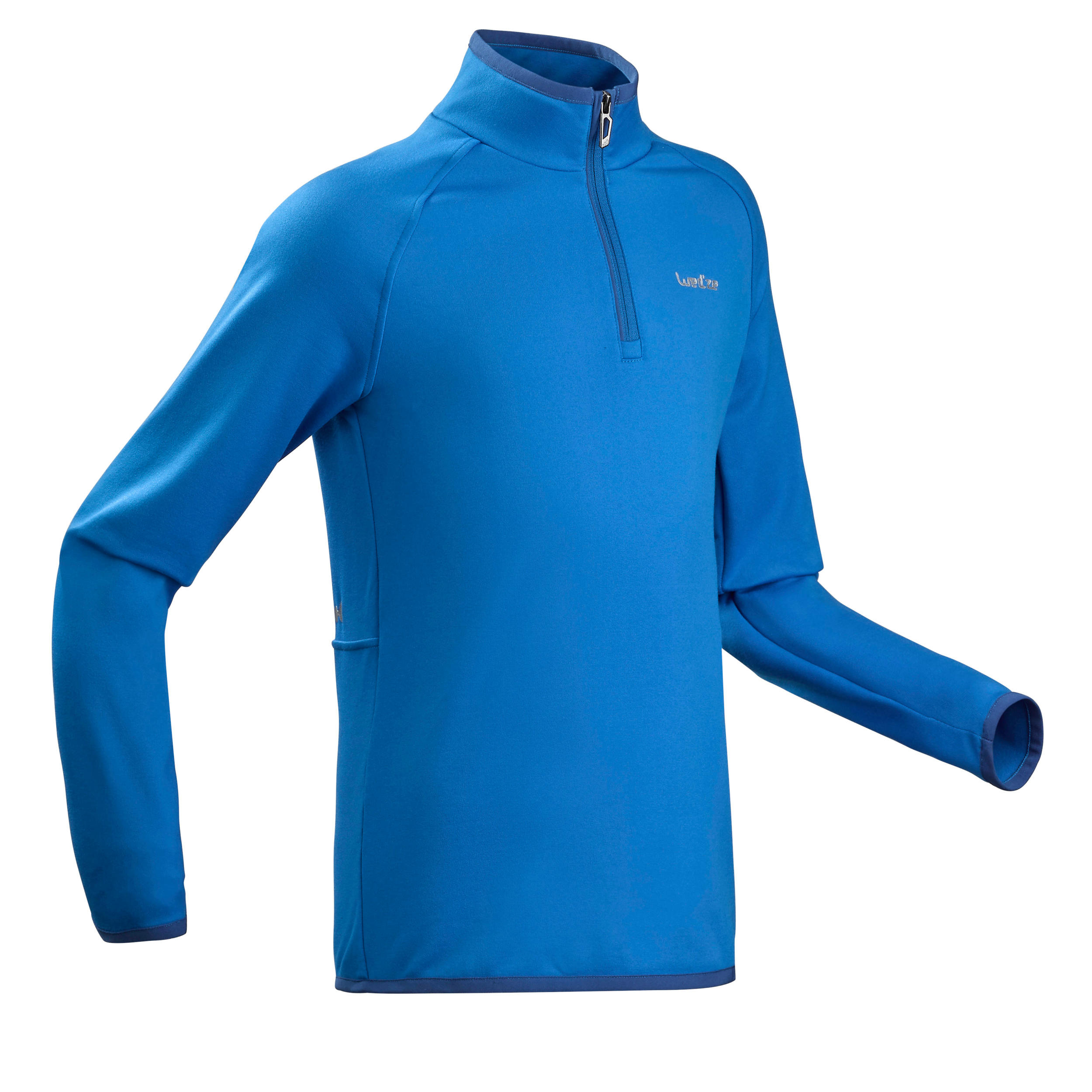 camiseta termica azul decathlon