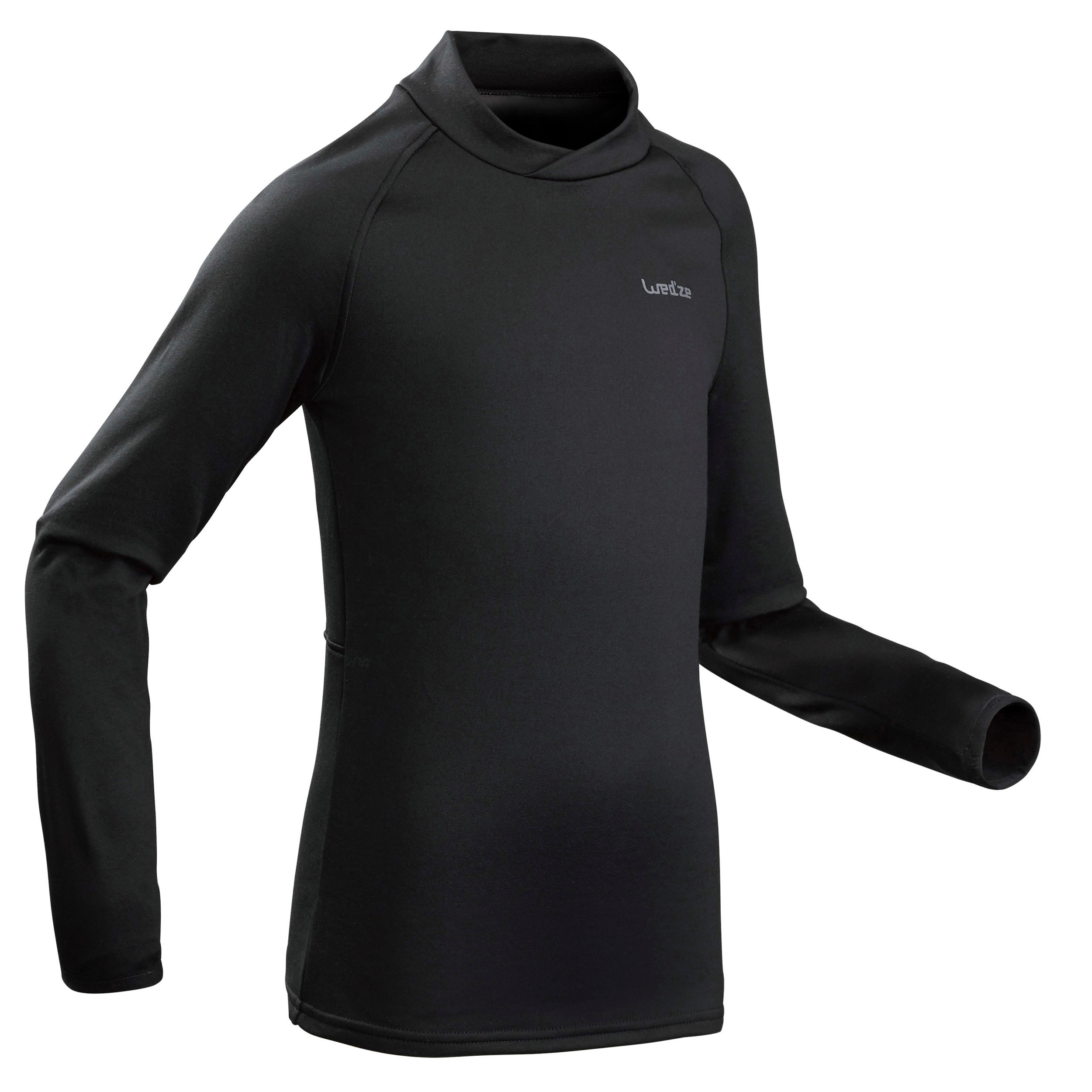 

Kids’ Ski Base Layer Top FRESHWARM Black -  By WEDZE | Decathlon