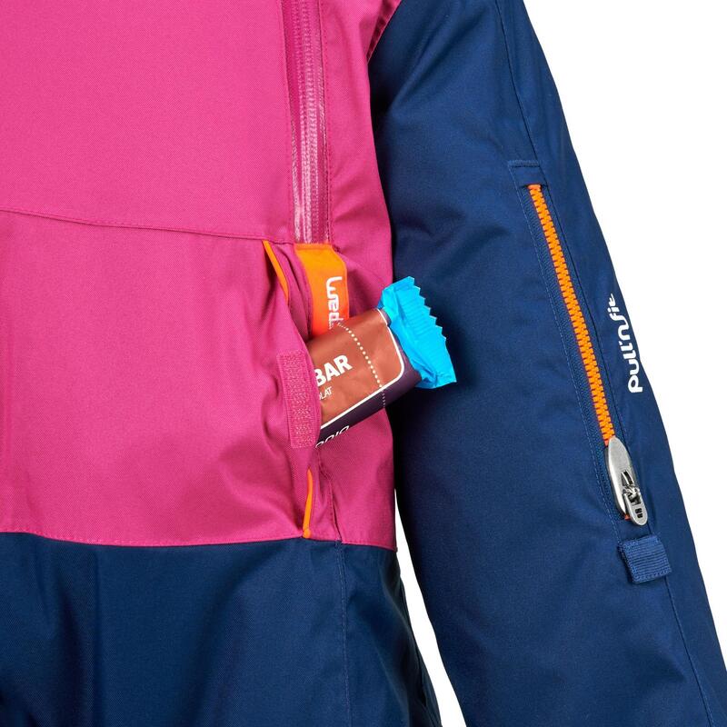 Fato de Ski quente e impermeável - XWARM PULL'N FIT Bebé Rosa e Azul