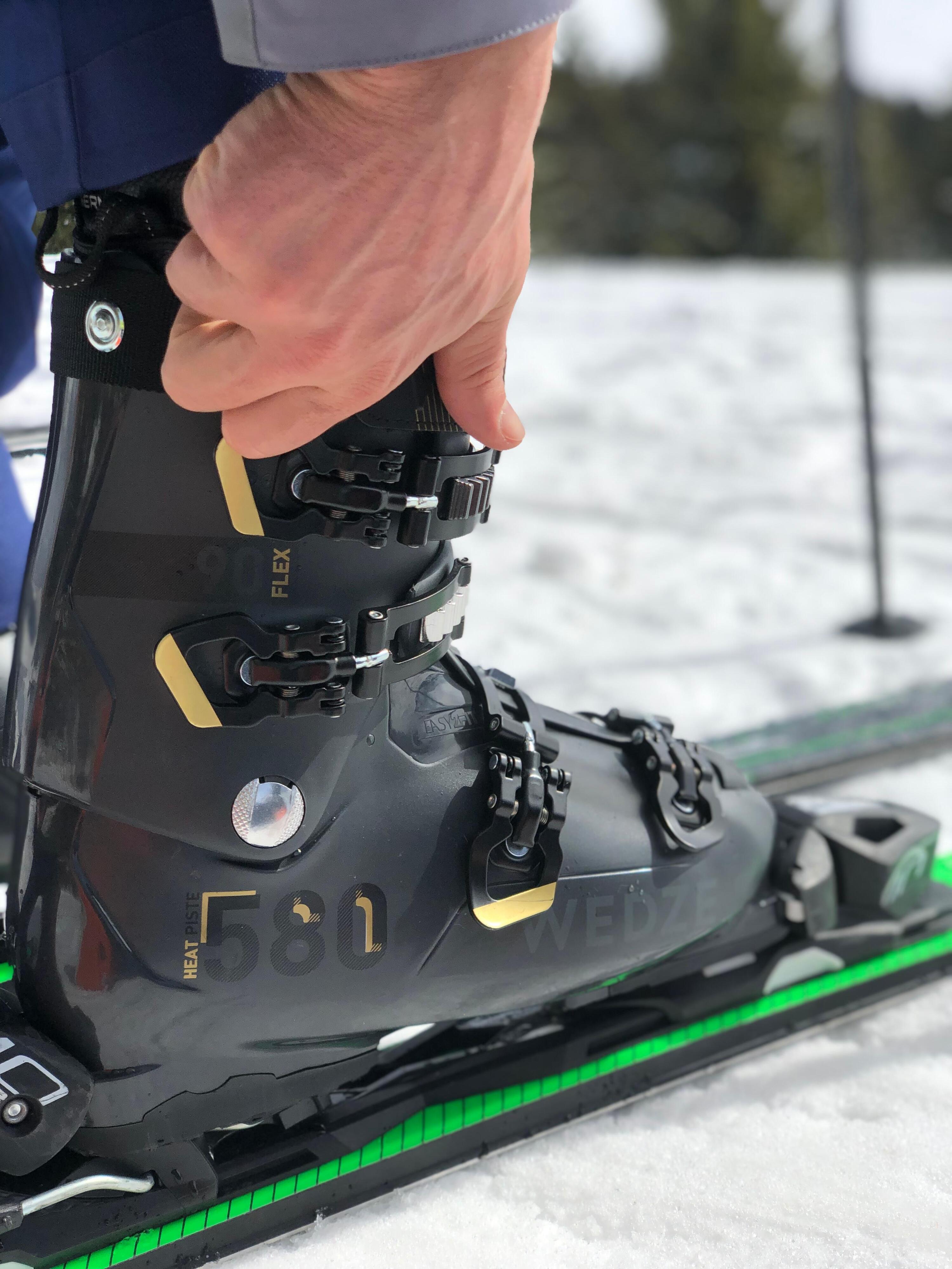 CHAUSSURES DE SKI DE PISTE FEMME HEAT 580 BLANCHES 20/26