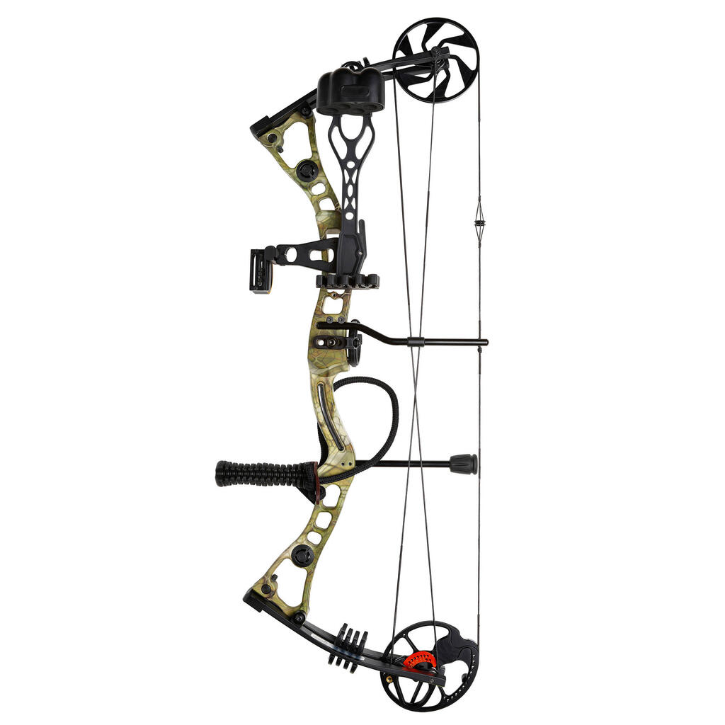 Hunting Compound Bow Set 500 Khaki Left-Handed