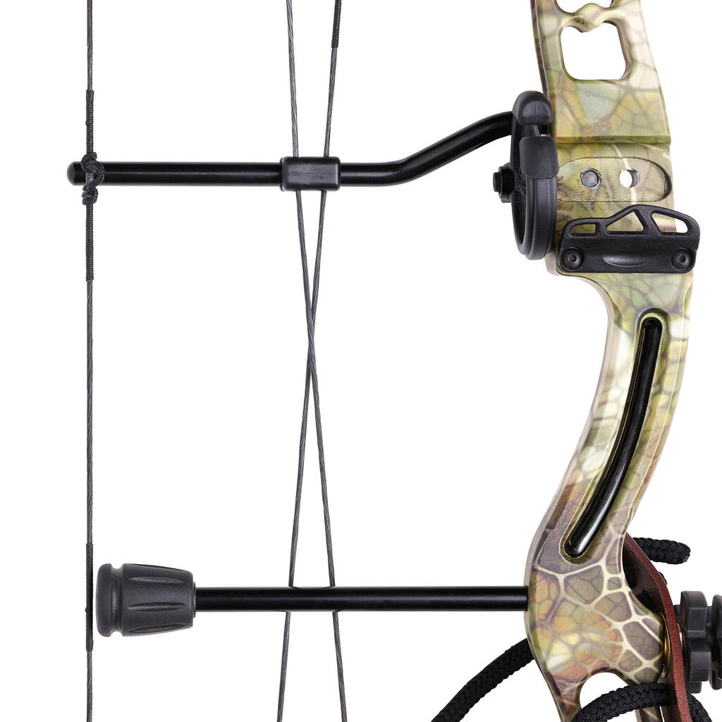 Hunting Compound Bow Set 500 Khaki Left-Handed