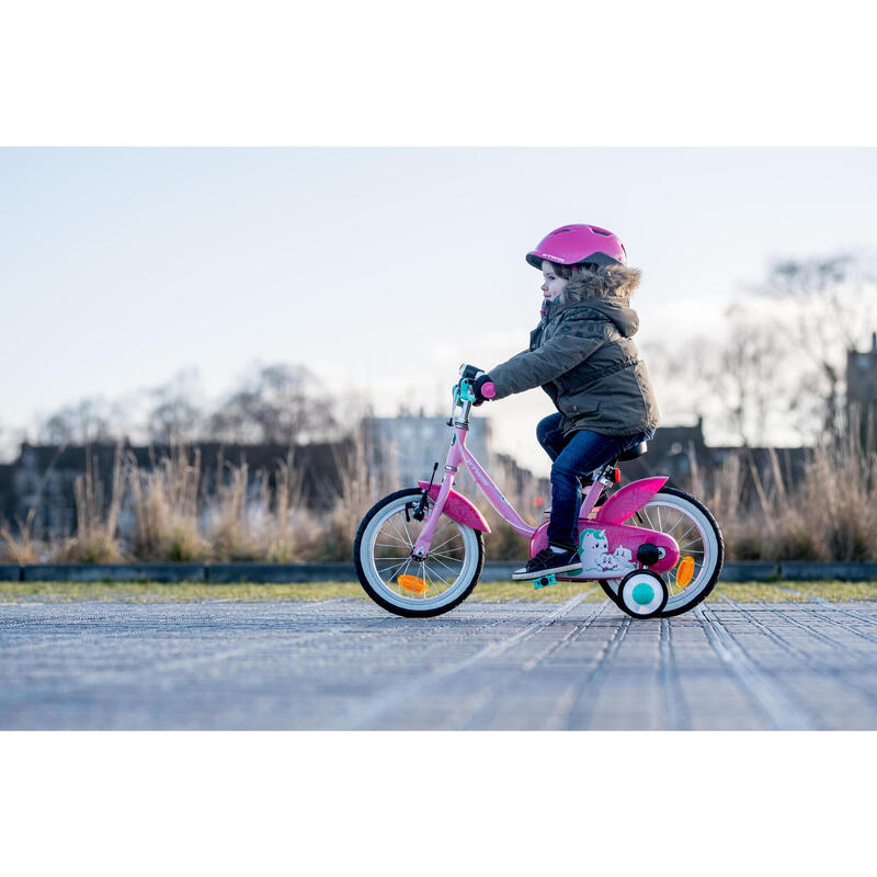 Producto reacondicionado BICICLETA DE NIÑA UNICORNIO 500 14 PULGADAS 3-4,5 AÑOS