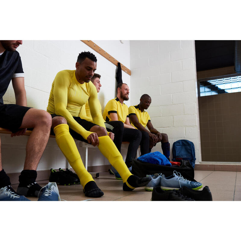 Voetbalsokken zonder voet VIRALTO CLUB geel