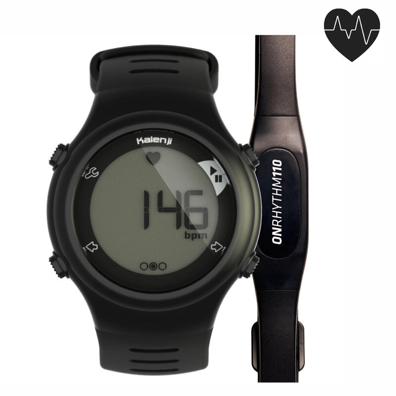 ONRHYTHM 110 runner's heart rate monitor watch black