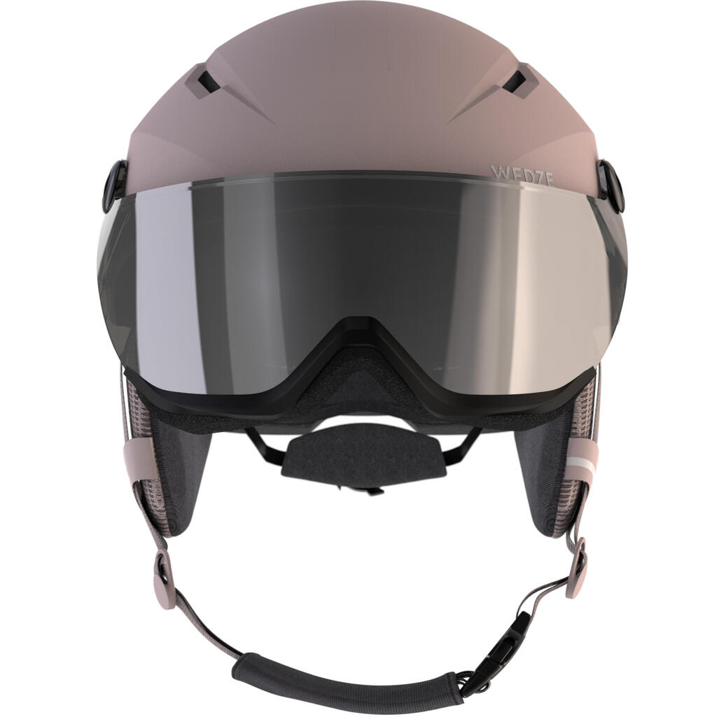 Skihelm mit Visier Erwachsene - H350 weiss