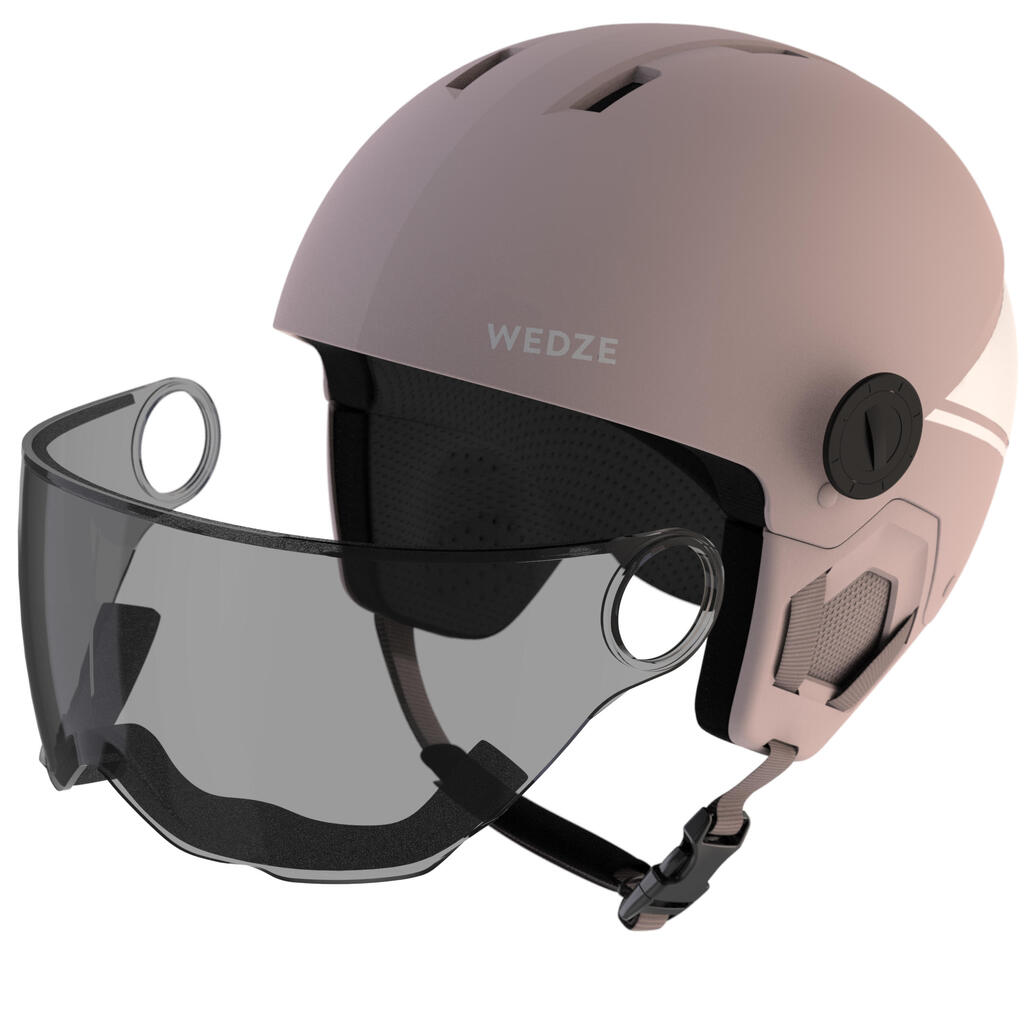 Skihelm mit Visier Kinder - H-KID 550 graublau 