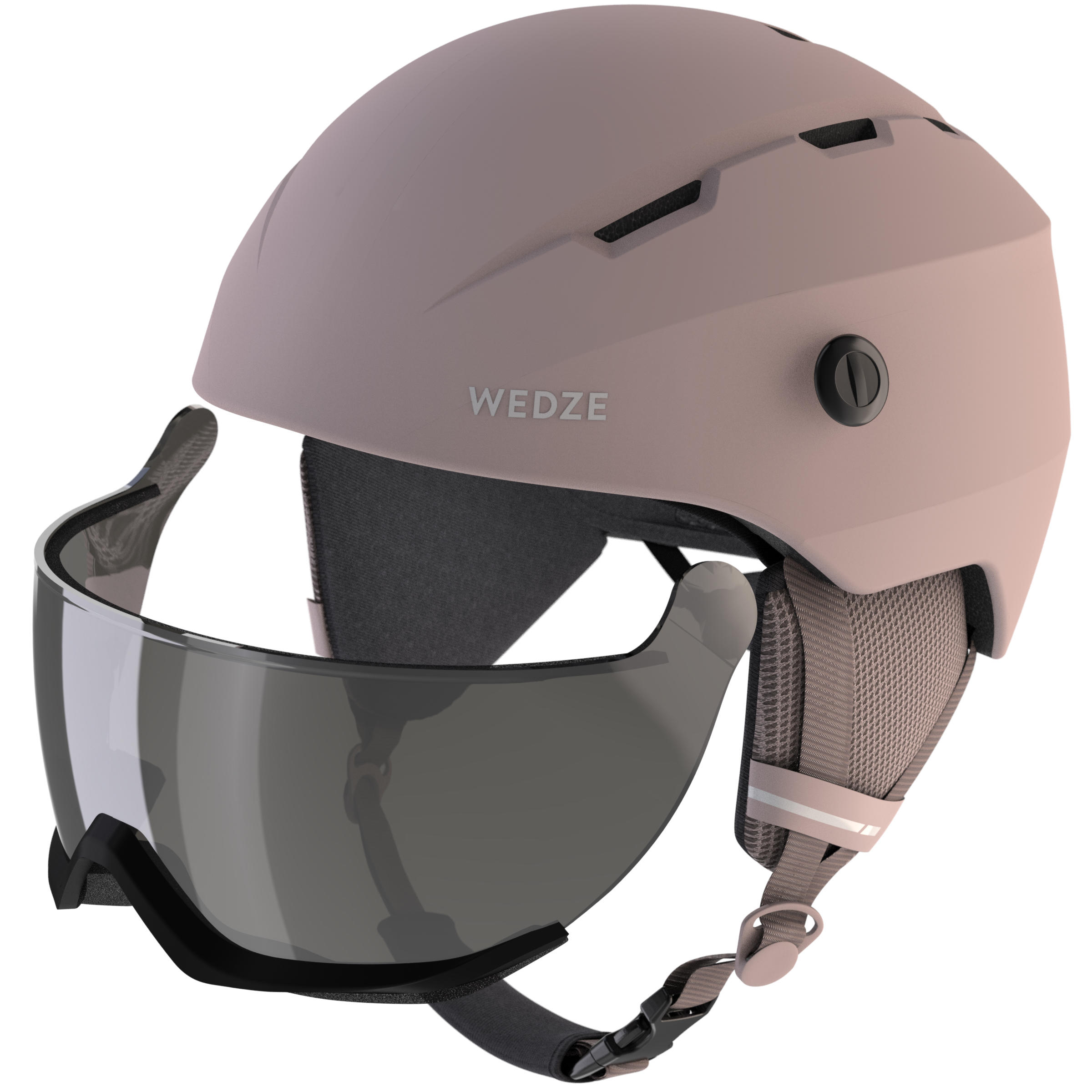 ADULT D-SKI HELMET WITH VISOR H350 - PINK 8/9