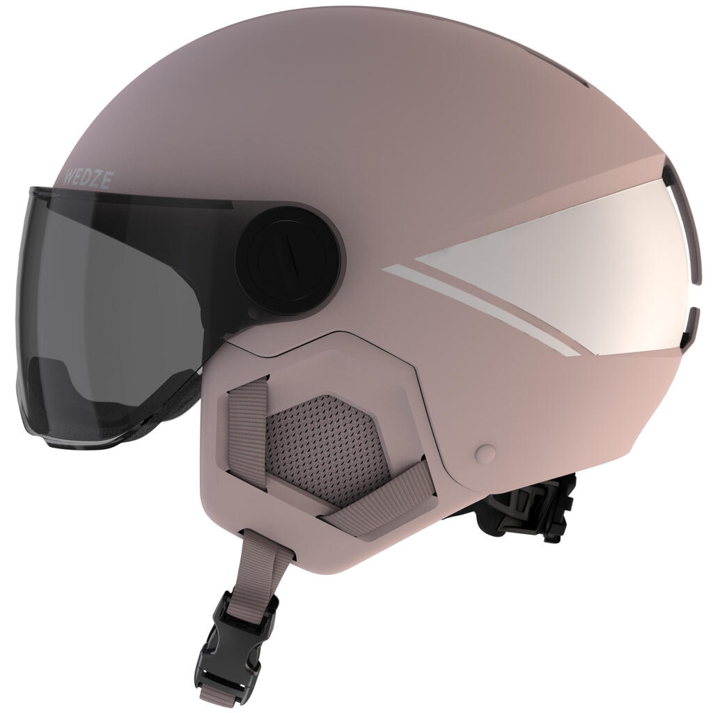 Skihelm mit Visier Kinder - H-KID 550 graublau 