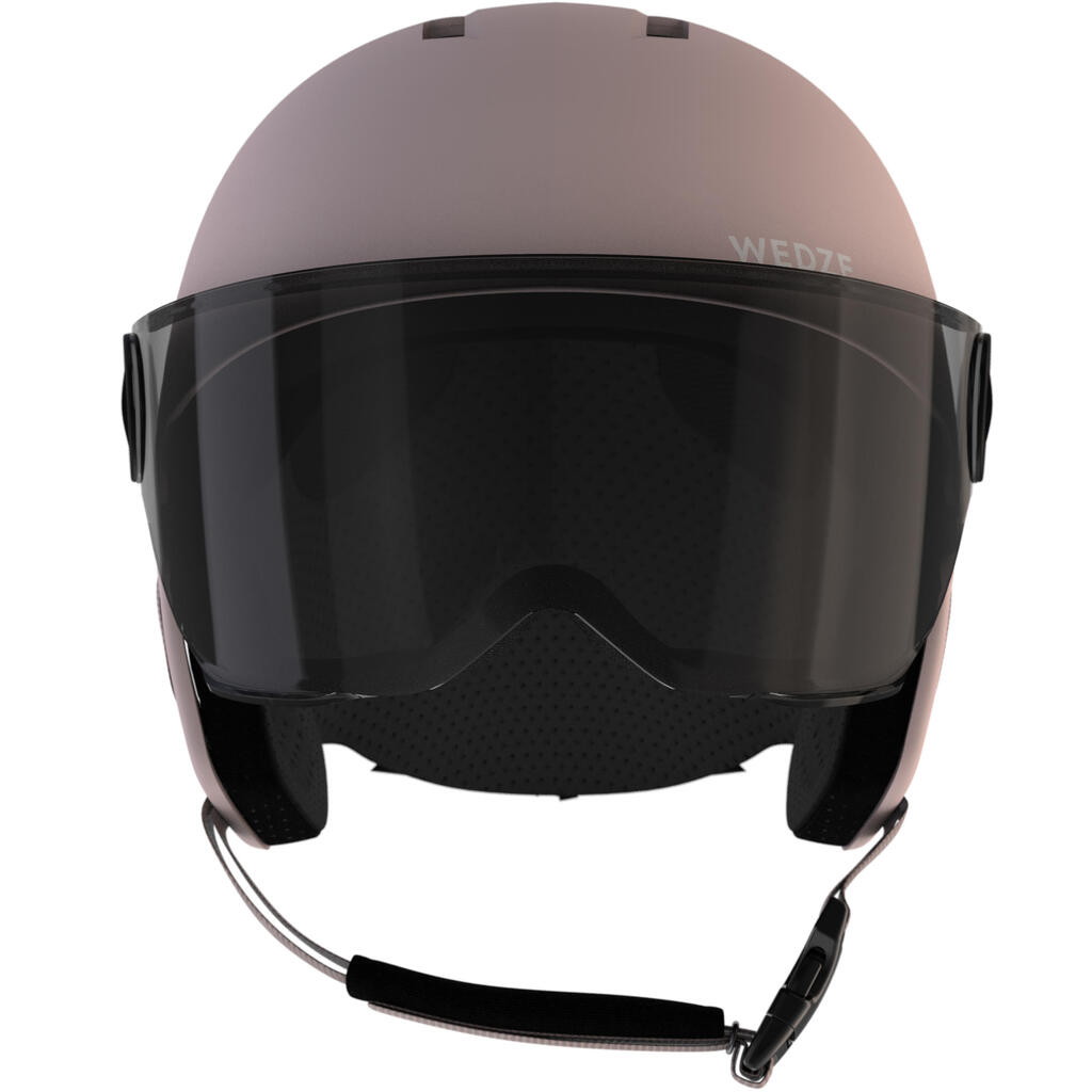 Skihelm mit Visier Kinder - H-KID 550 graublau 
