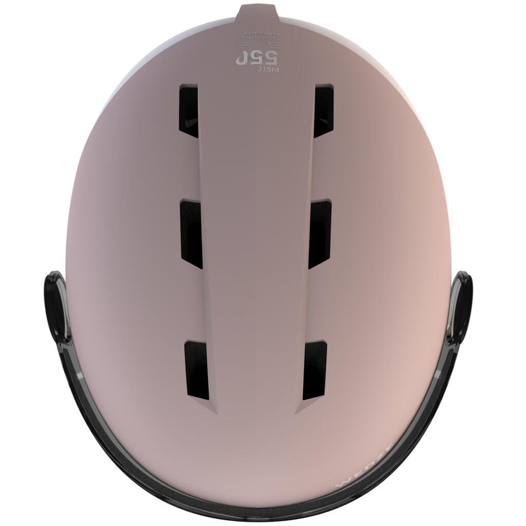 Skihelm mit Visier Kinder - H-KID 550 graublau 