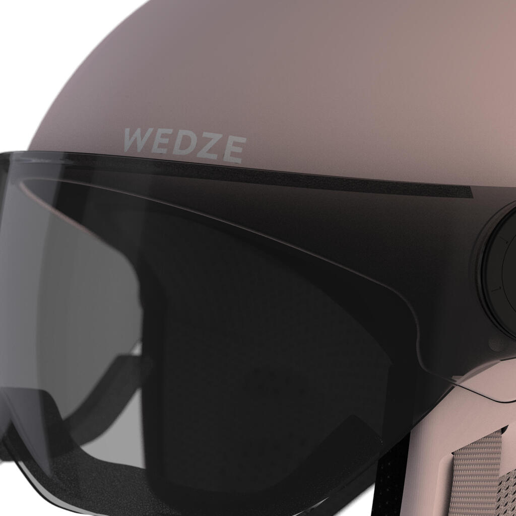 Skihelm mit Visier Kinder - H-KID 550 graublau 