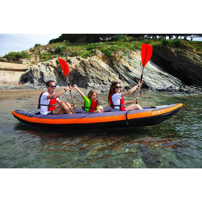 kayak Canoa Hinchable De Travesía Itiwit 2/3 Plazas Naranja Itiwit