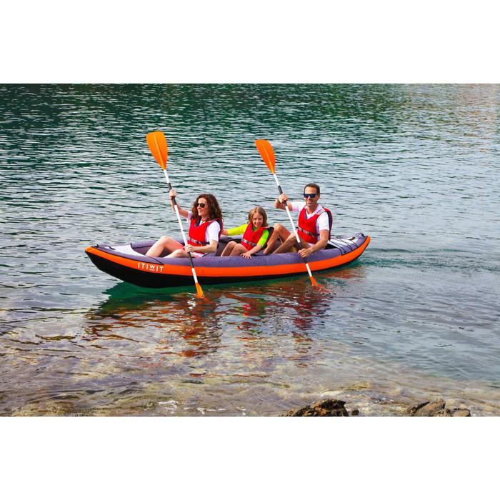 kayak Canoa Hinchable De Travesía Itiwit 2/3 Plazas Naranja Itiwit