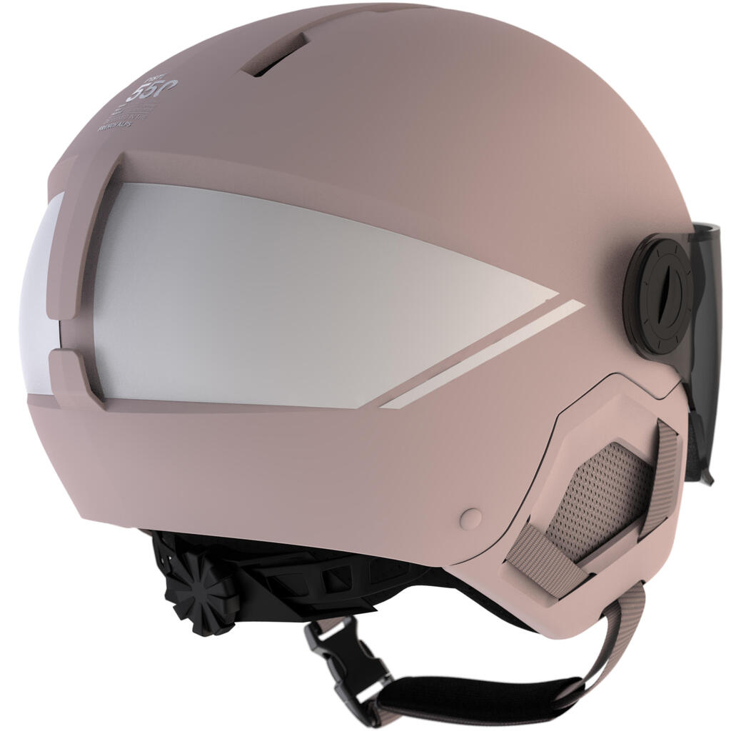 Skihelm mit Visier Kinder - H-KID 550 graublau 