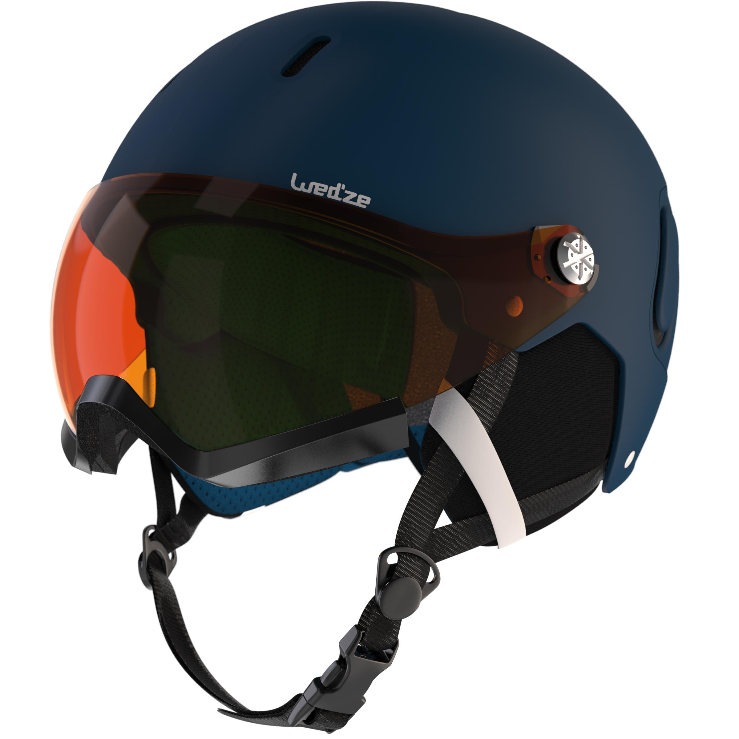 Adult Ski Helmet with Visor PST 150 - Blue and Red 2/9