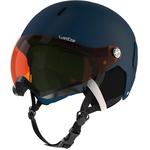 Wedze Skihelm met vizier voor pisteskiën volwassenen FEEL150 blauw