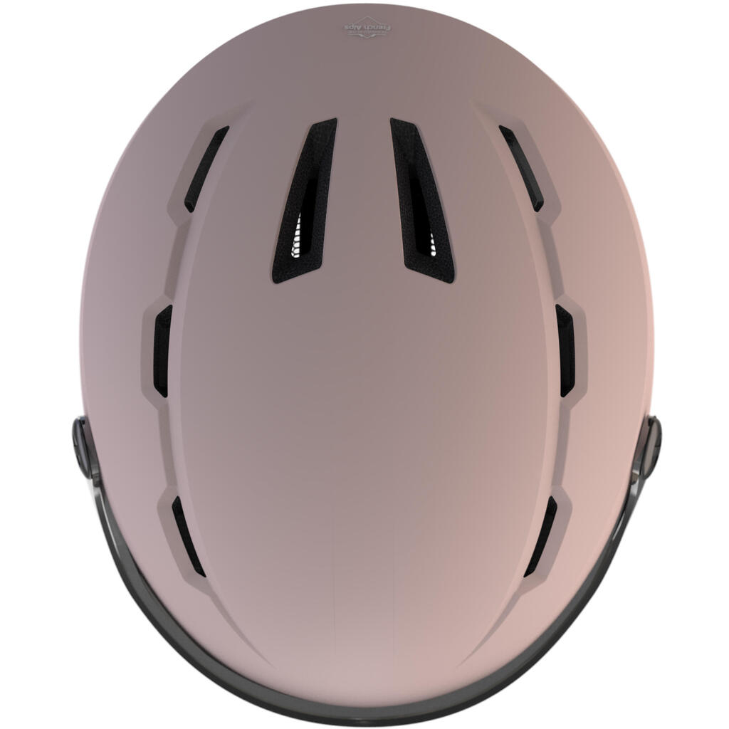 Skihelm mit Visier Erwachsene - H350 weiss