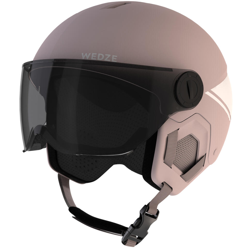 Skihelm mit Visier Kinder - H-KID 550 graublau 