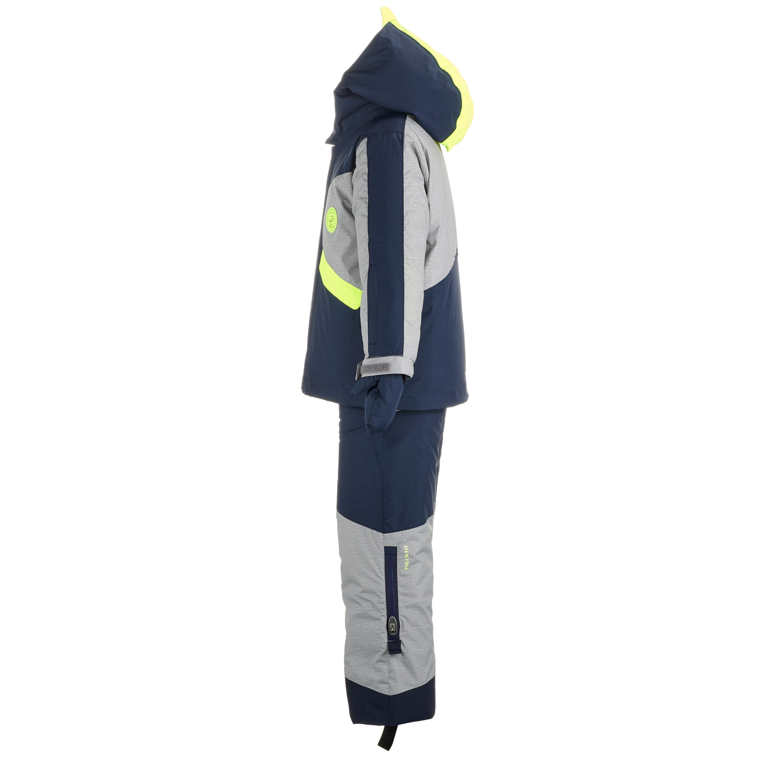 KID'S D-SKI SUIT PNF 500 - GREY AND YELLOW 4/16