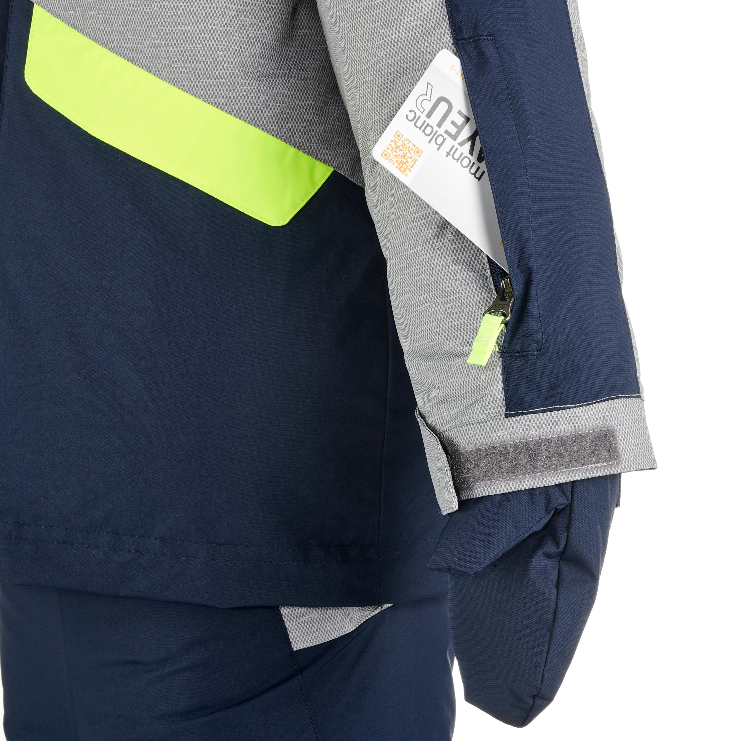 KID'S D-SKI SUIT PNF 500 - GREY AND YELLOW 11/16