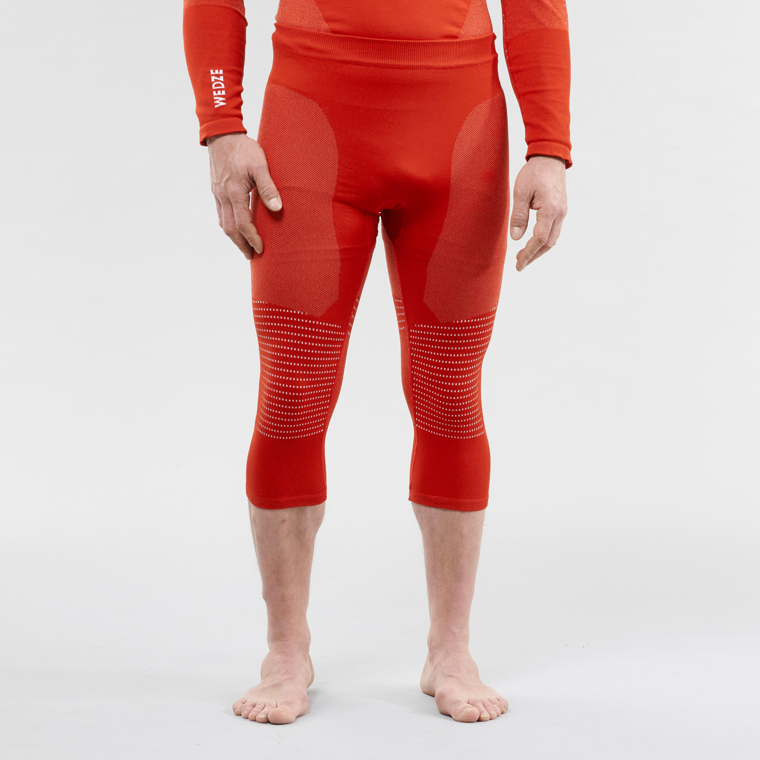 Men's Base Layer Ski Bottoms - Red 2/5