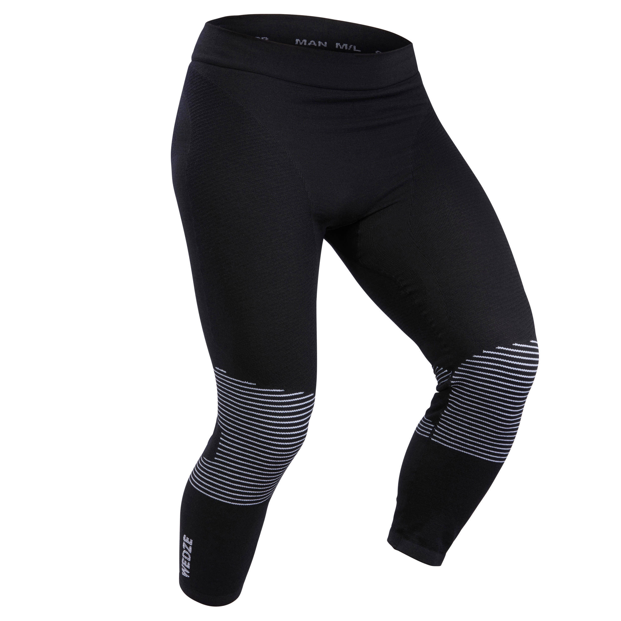 Men's Ski Base Layer Wool Bottoms 900 Black -  1